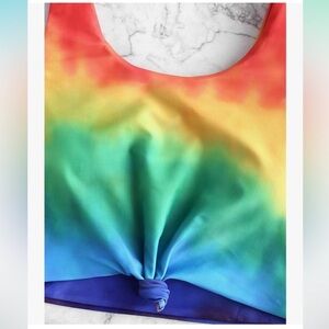 Zaful Tye Dye Bathing Suit Top